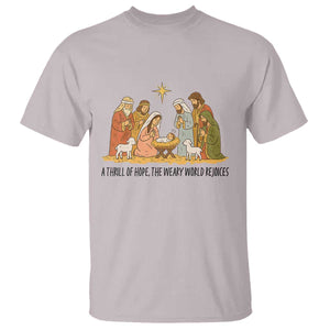 Nativity Scene Christmas T Shirt Baby Jesus Christian Faith TS14 Ice Gray Print Your Wear