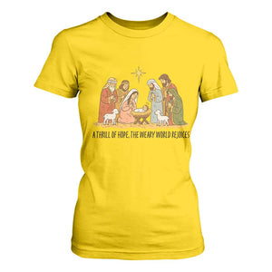 Nativity Scene Christmas T Shirt For Women Baby Jesus Christian Faith TS14 Daisy Print Your Wear