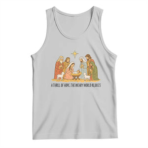 Nativity Scene Christmas Tank Top Baby Jesus Christian Faith TS14 Ash Print Your Wear