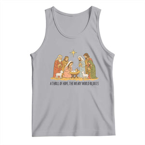 Nativity Scene Christmas Tank Top Baby Jesus Christian Faith TS14 Athletic Heather Print Your Wear