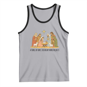 Nativity Scene Christmas Tank Top Baby Jesus Christian Faith TS14 Athletic Heather Black Print Your Wear