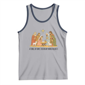 Nativity Scene Christmas Tank Top Baby Jesus Christian Faith TS14 Athletic Heather Navy Print Your Wear