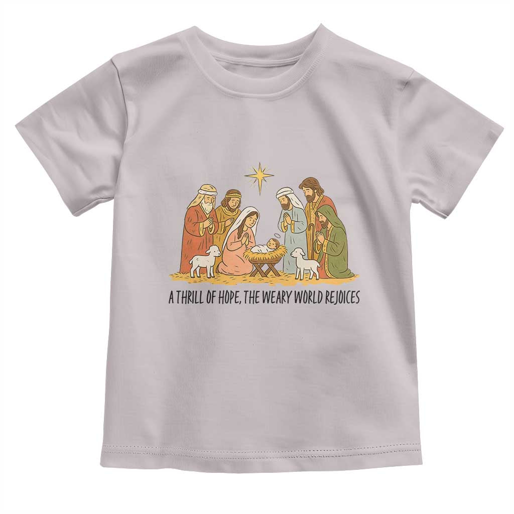 Nativity Scene Christmas Toddler T Shirt Baby Jesus Christian Faith TS14 Ice Gray Print Your Wear