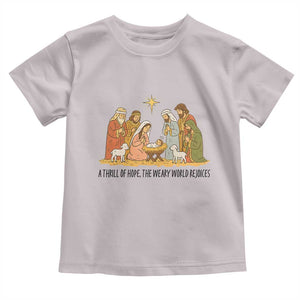 Nativity Scene Christmas Toddler T Shirt Baby Jesus Christian Faith TS14 Ice Gray Print Your Wear