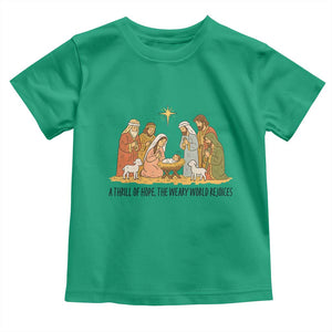 Nativity Scene Christmas Toddler T Shirt Baby Jesus Christian Faith TS14 Irish Green Print Your Wear