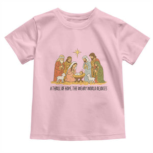 Nativity Scene Christmas Toddler T Shirt Baby Jesus Christian Faith TS14 Light Pink Print Your Wear