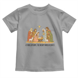 Nativity Scene Christmas Toddler T Shirt Baby Jesus Christian Faith TS14 Sport Gray Print Your Wear