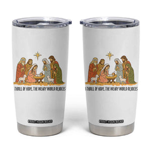 Nativity Scene Christmas Tumbler Cup Baby Jesus Christian Faith TS14 White Print Your Wear