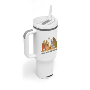 Nativity Scene Christmas Tumbler With Handle Baby Jesus Christian Faith TS14 Print Your Wear