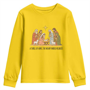 Nativity Scene Christmas Youth Sweatshirt Baby Jesus Christian Faith TS14 Daisy Print Your Wear