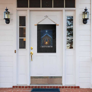 Nativity Scene Christmas Garden Flag O Come Let Us Adrove Him TS14 Print Your Wear