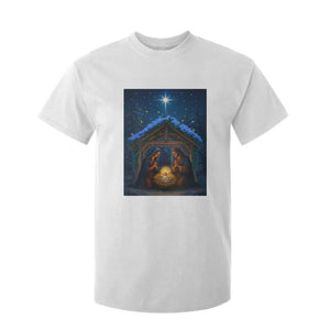 Nativity Scene Christmas T Shirt For Kid O Come Let Us Adrove Him TS14 White Print Your Wear