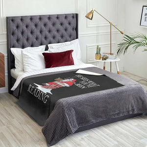 Funny Bookish Christmas Throw Blanket He Sees What You Have Been Reading TS14 Print Your Wear