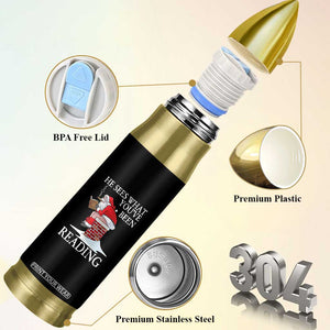 Funny Bookish Christmas Bullet Tumbler He Sees What You Have Been Reading TS14 Print Your Wear