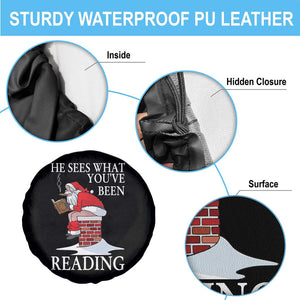 Funny Bookish Christmas Spare Tire Cover He Sees What You Have Been Reading TS14 Print Your Wear