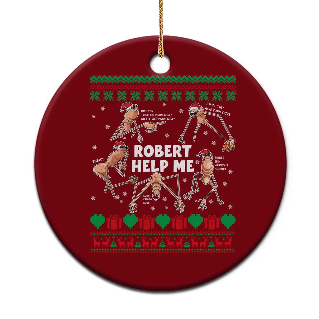 Marcus The Worm Christmas Meme Ceramic Ornament TS14 1pc Red Print Your Wear