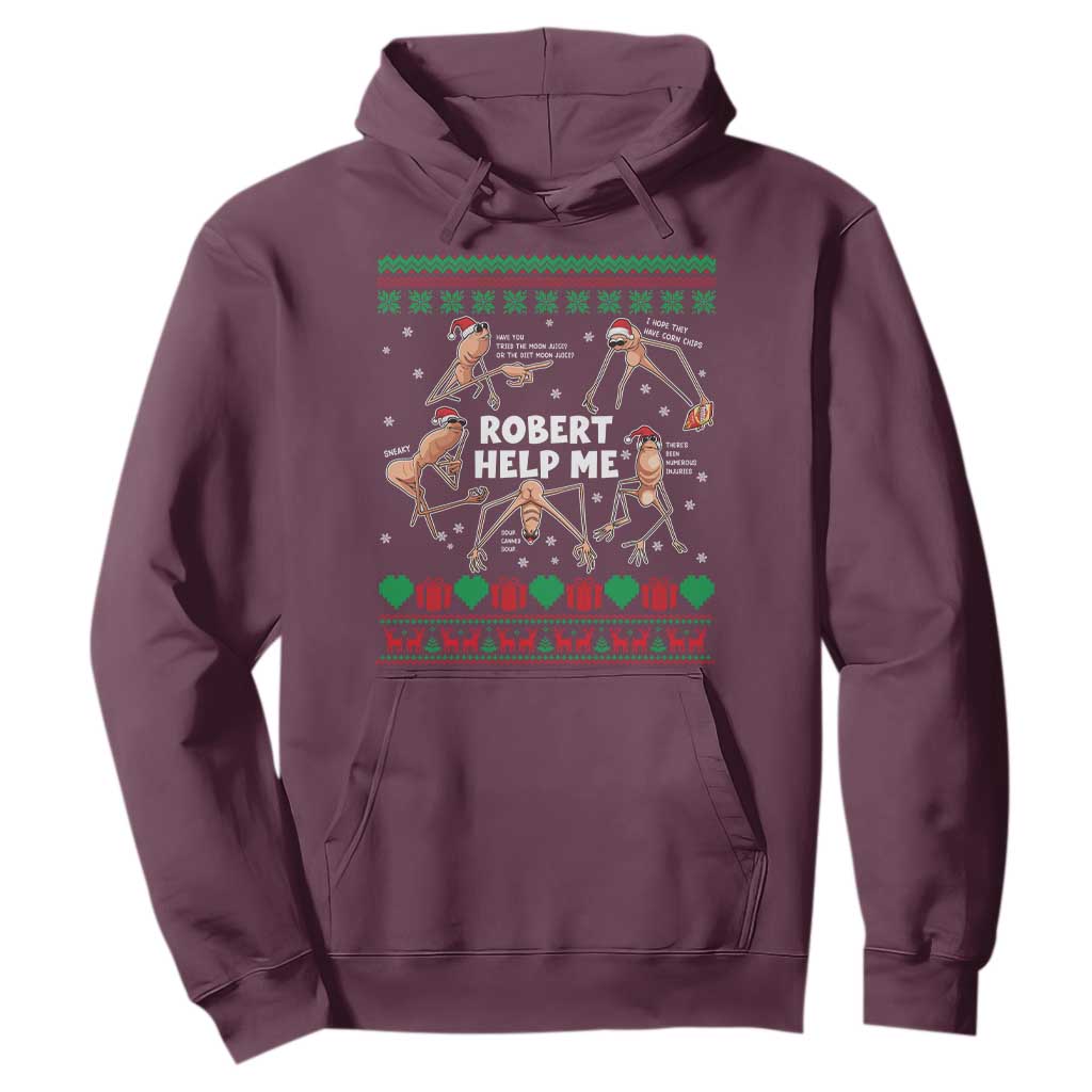 Marcus The Worm Christmas Meme Hoodie TS14 Maroon Print Your Wear