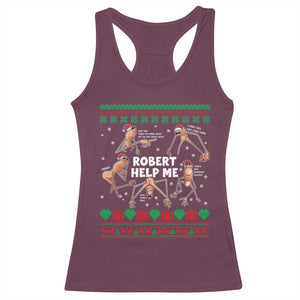 Marcus The Worm Christmas Meme Racerback Tank Top TS14 Maroon Print Your Wear