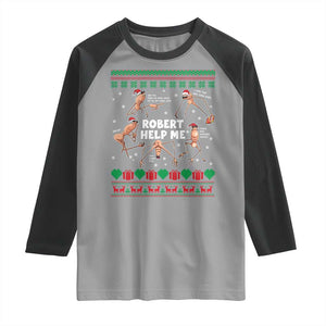 Marcus The Worm Christmas Meme Raglan Shirt TS14 Sport Gray Black Print Your Wear