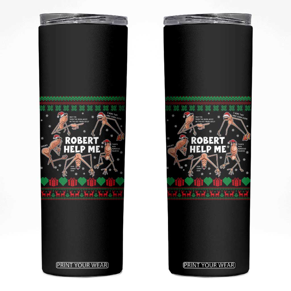 Marcus The Worm Christmas Meme Skinny Tumbler TS14 Black Print Your Wear
