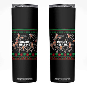 Marcus The Worm Christmas Meme Skinny Tumbler TS14 Black Print Your Wear