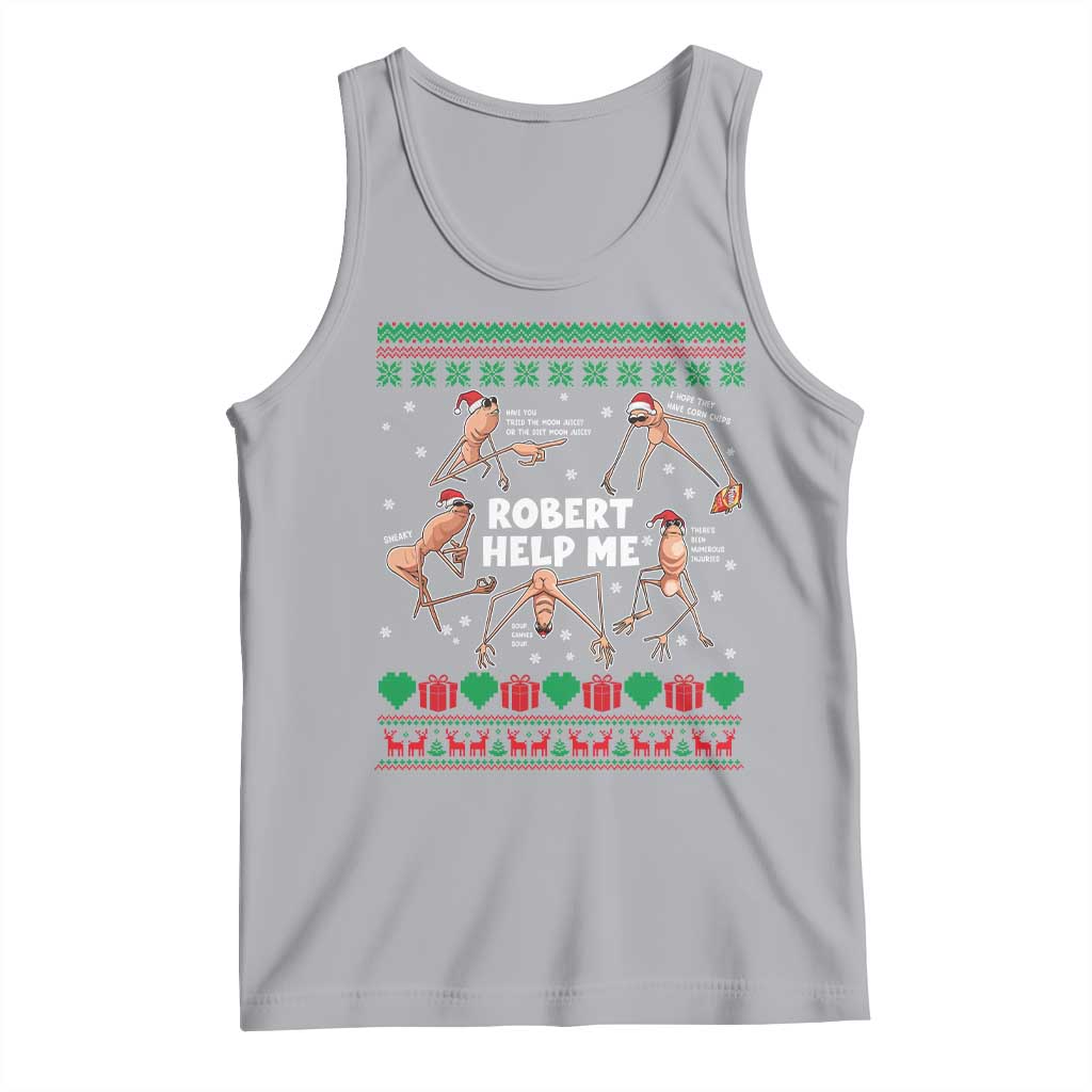 Marcus The Worm Christmas Meme Tank Top TS14 Athletic Heather Print Your Wear