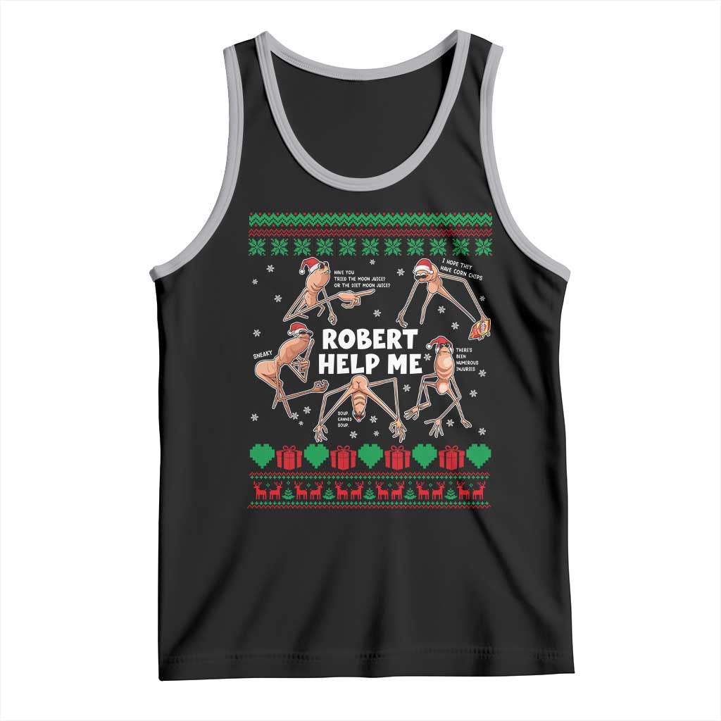 Marcus The Worm Christmas Meme Tank Top TS14 Black Athletic Heather Print Your Wear