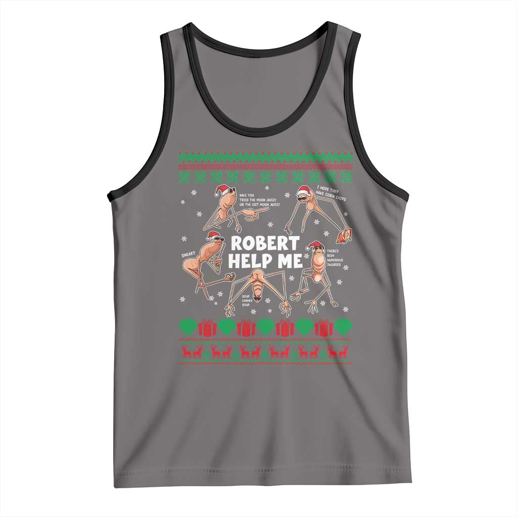 Marcus The Worm Christmas Meme Tank Top TS14 Deep Heather Black Print Your Wear
