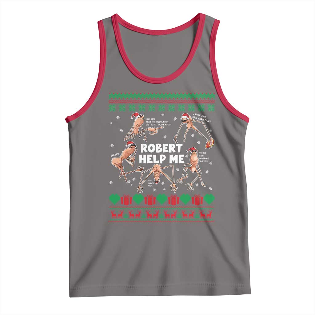 Marcus The Worm Christmas Meme Tank Top TS14 Deep Heather Red Print Your Wear
