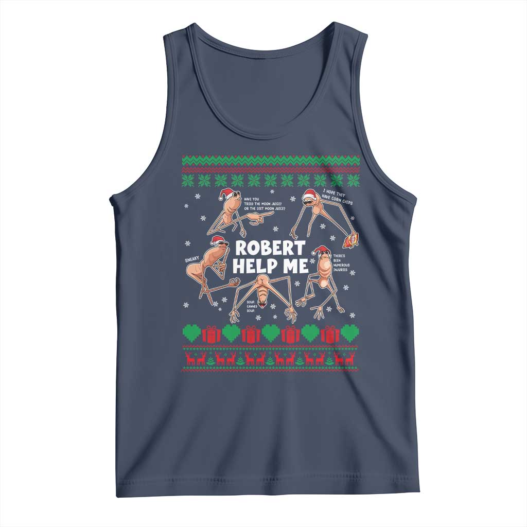 Marcus The Worm Christmas Meme Tank Top TS14 Navy Print Your Wear