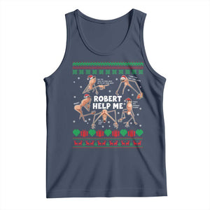 Marcus The Worm Christmas Meme Tank Top TS14 Navy Print Your Wear