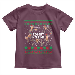 Marcus The Worm Christmas Meme Toddler T Shirt TS14 Maroon Print Your Wear