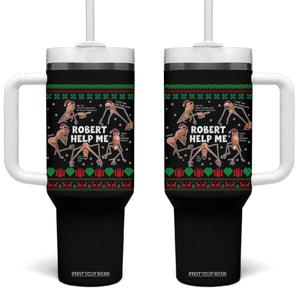 Marcus The Worm Christmas Meme Tumbler With Handle TS14 One Size: 40 oz Black Print Your Wear