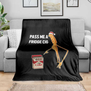 Marcus The Worm Christmas Meme Throw Blanket Pass Me A Fridge Cig TS14 Print Your Wear