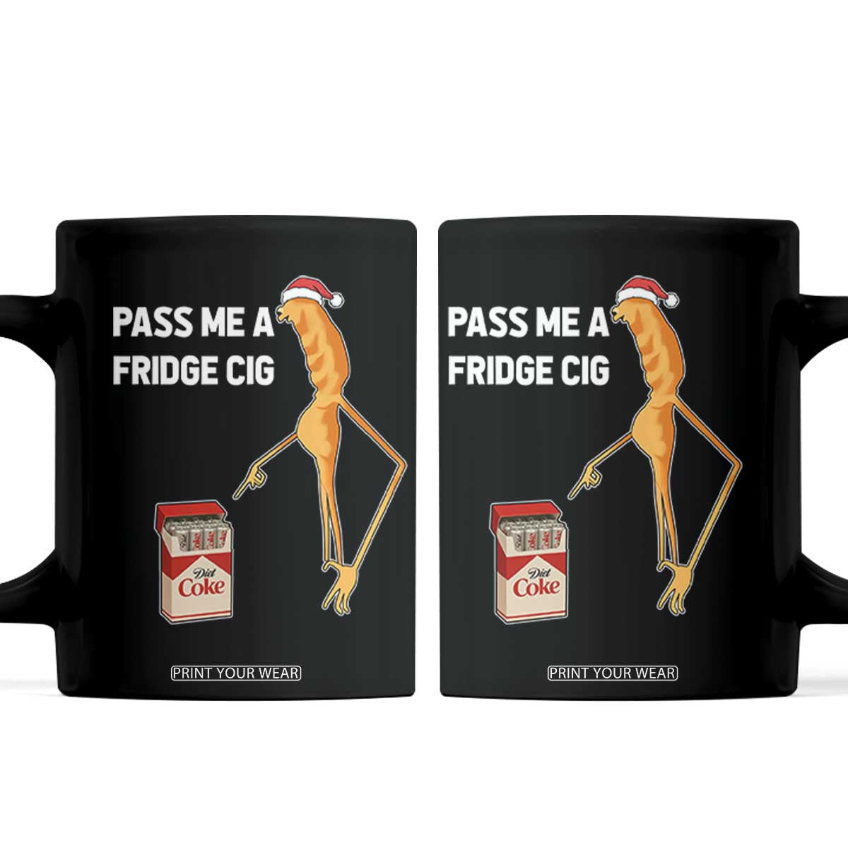Marcus The Worm Christmas Meme Coffee Mug Pass Me A Fridge Cig TS14 Black Print Your Wear