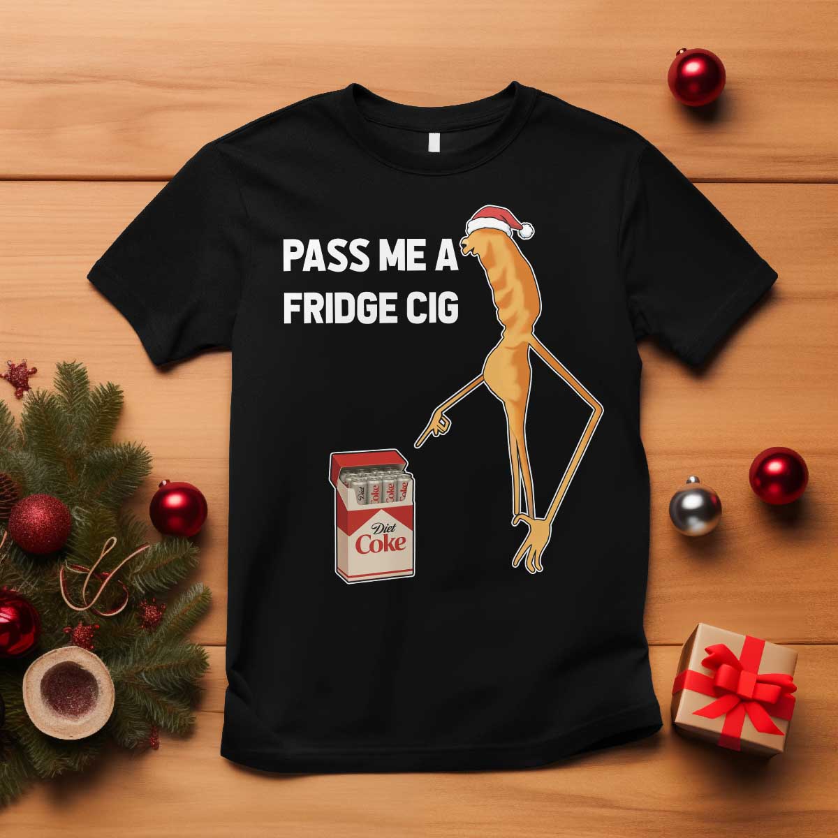 Marcus The Worm Christmas Meme T Shirt Pass Me A Fridge Cig TS14 Black Print Your Wear