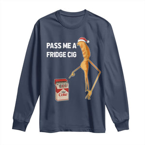 Marcus The Worm Christmas Meme Long Sleeve Shirt Pass Me A Fridge Cig TS14 Navy Print Your Wear