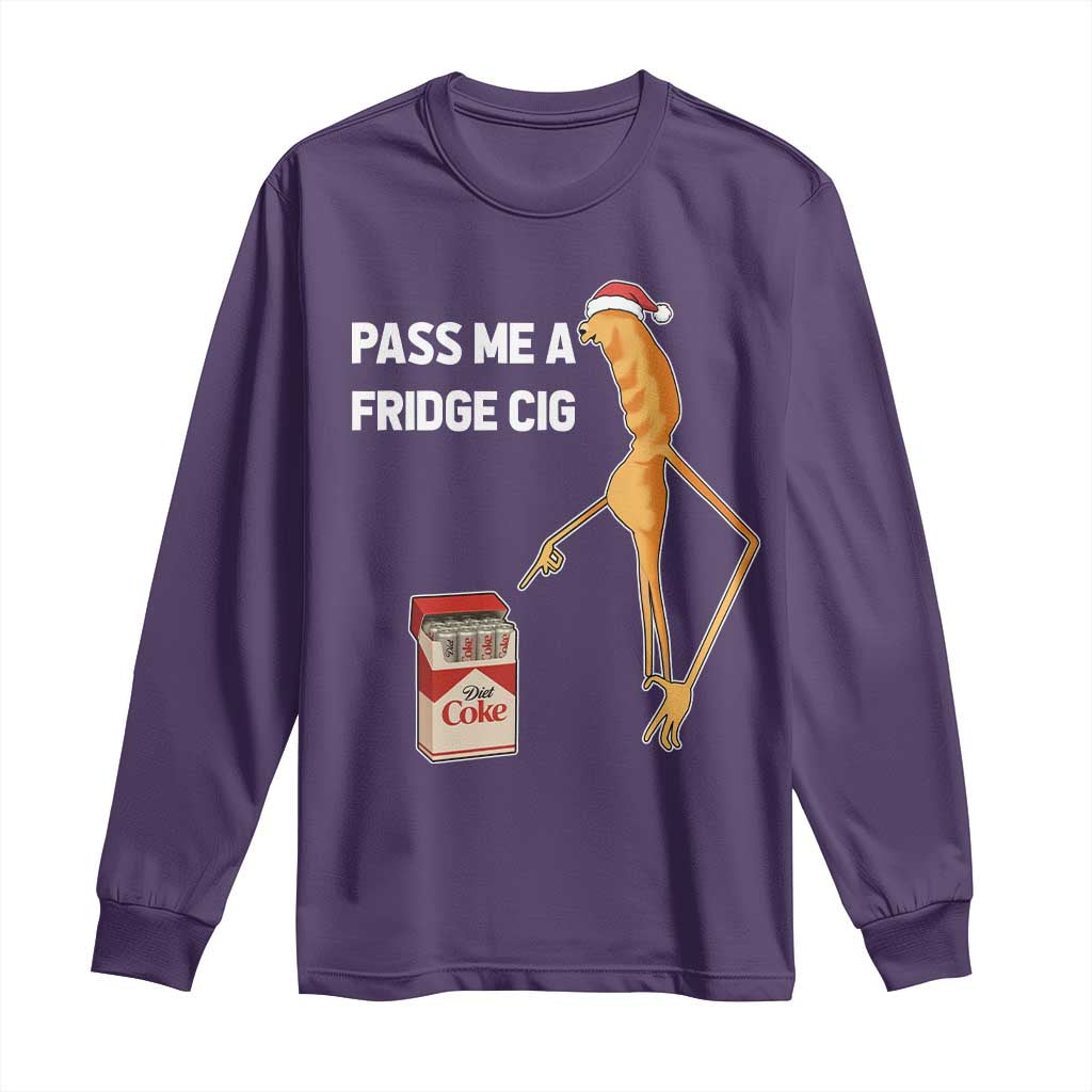 Marcus The Worm Christmas Meme Long Sleeve Shirt Pass Me A Fridge Cig TS14 Purple Print Your Wear