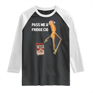 Marcus The Worm Christmas Meme Raglan Shirt Pass Me A Fridge Cig TS14 Black White Print Your Wear