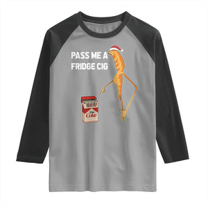 Marcus The Worm Christmas Meme Raglan Shirt Pass Me A Fridge Cig TS14 Sport Gray Black Print Your Wear