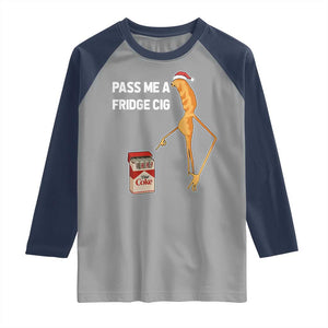 Marcus The Worm Christmas Meme Raglan Shirt Pass Me A Fridge Cig TS14 Sport Gray Navy Print Your Wear