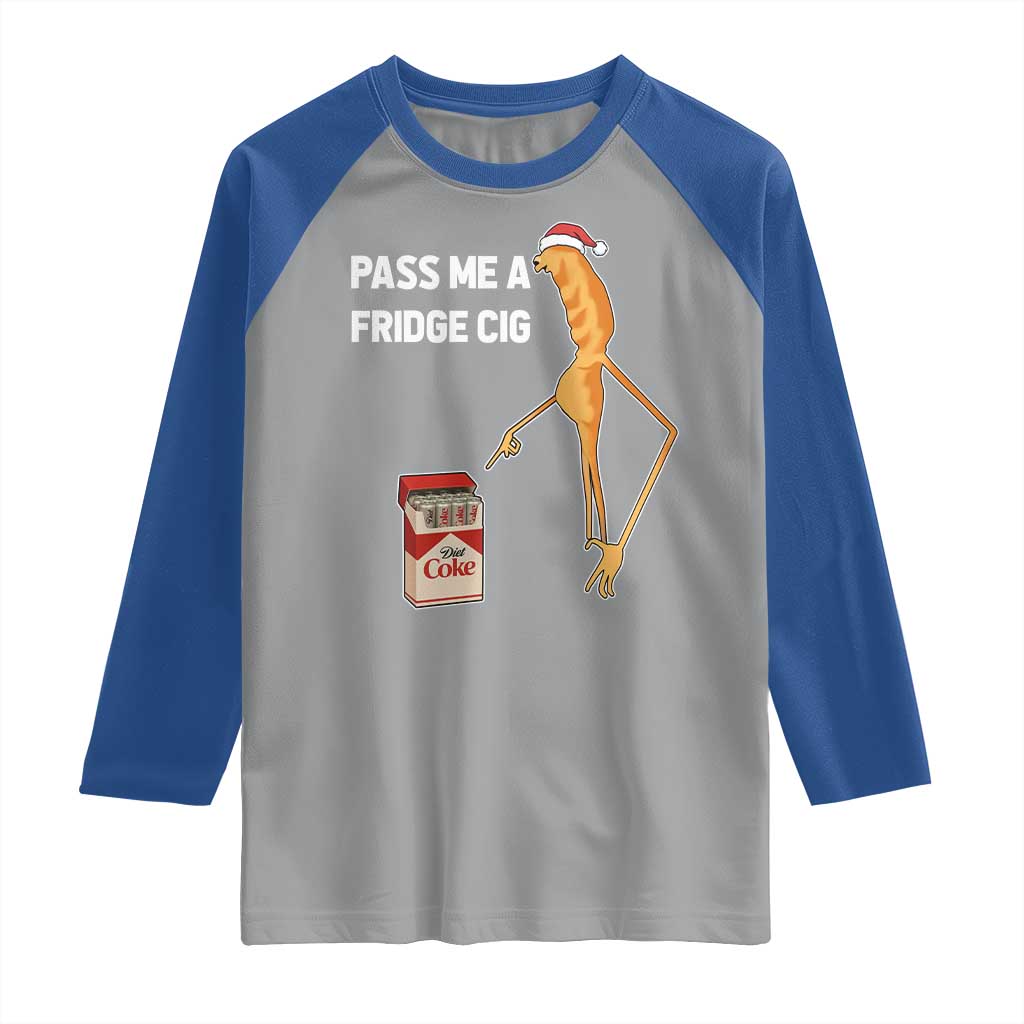 Marcus The Worm Christmas Meme Raglan Shirt Pass Me A Fridge Cig TS14 Sport Gray Royal Print Your Wear