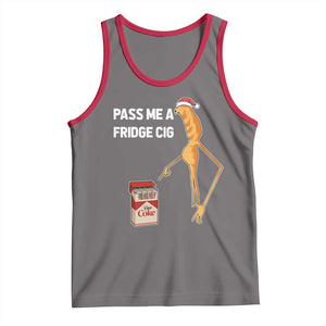 Marcus The Worm Christmas Meme Tank Top Pass Me A Fridge Cig TS14 Deep Heather Red Print Your Wear