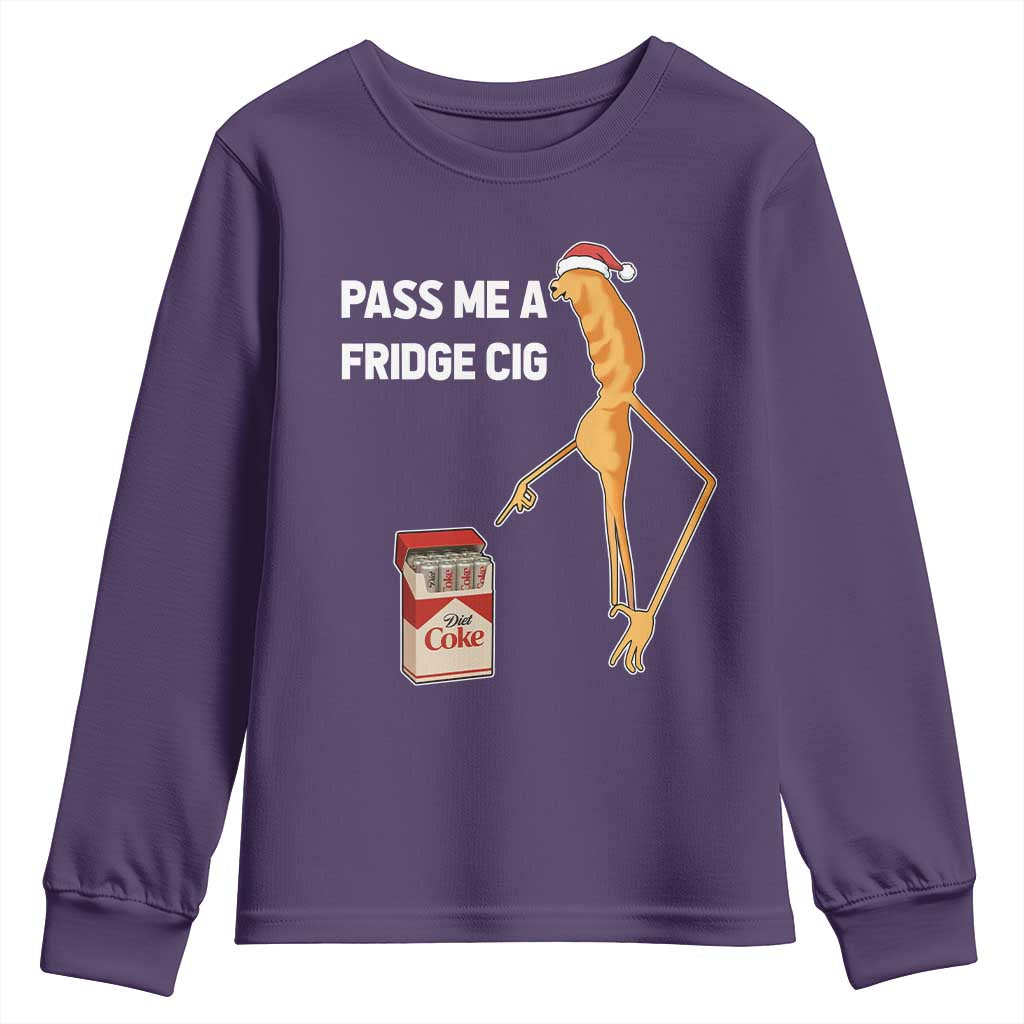 Marcus The Worm Christmas Meme Youth Sweatshirt Pass Me A Fridge Cig TS14 Purple Print Your Wear