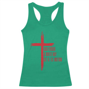 God Forbid A White Boy Get A Lil Motion Racerback Tank Top Funny Christian Quote Meme TS14 Irish Green Print Your Wear