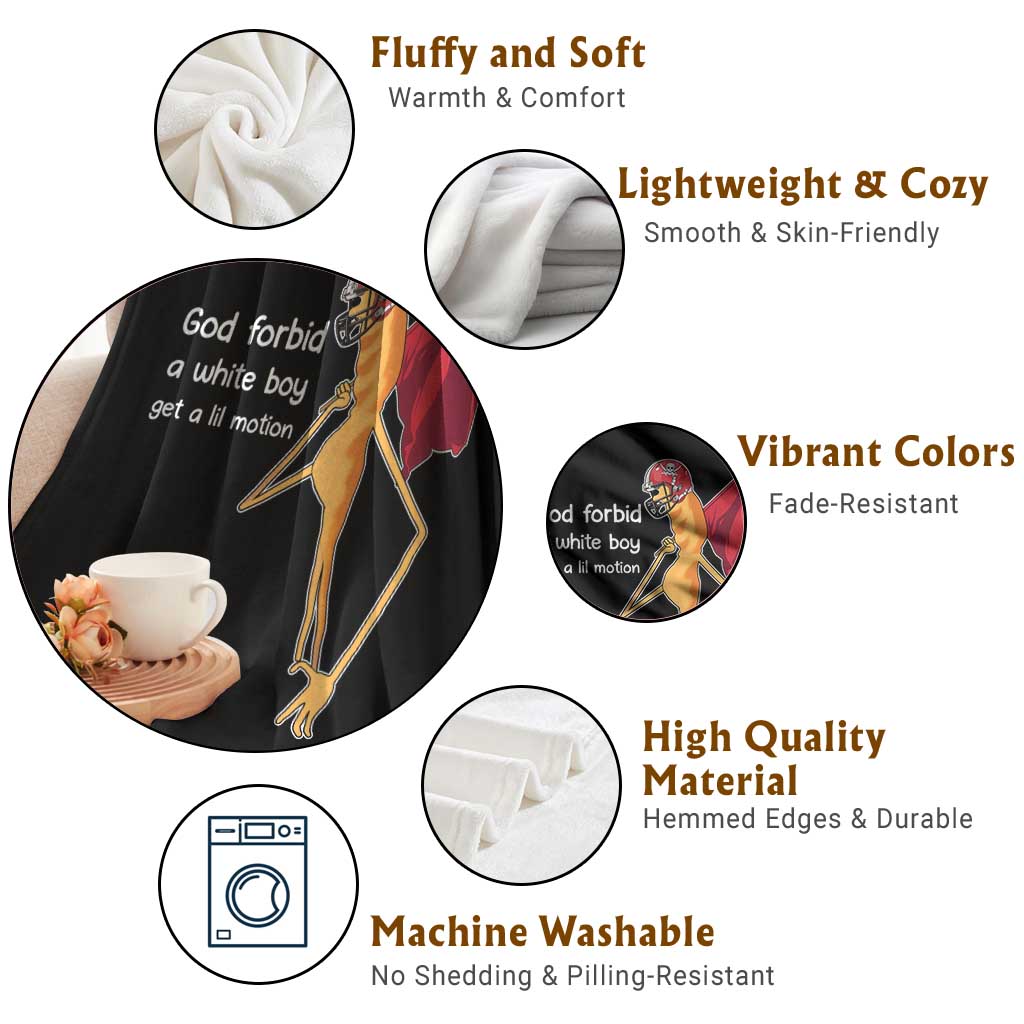 God Forbid A White Boy Get A Lil Motion Throw Blanket Marcus The Worm Robert Meme Cosplay TS14 Print Your Wear