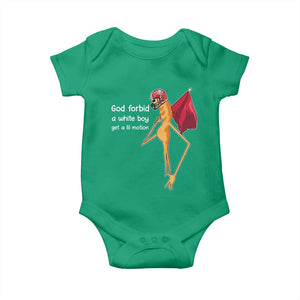 God Forbid A White Boy Get A Lil Motion Baby Onesie Marcus The Worm Robert Meme Cosplay TS14 Irish Green Print Your Wear