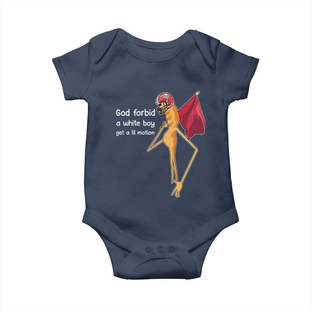 God Forbid A White Boy Get A Lil Motion Baby Onesie Marcus The Worm Robert Meme Cosplay TS14 Navy Print Your Wear