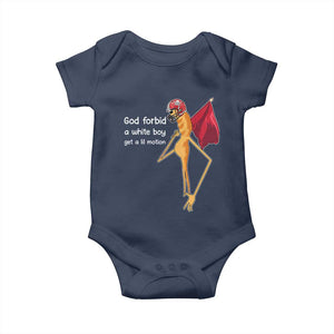 God Forbid A White Boy Get A Lil Motion Baby Onesie Marcus The Worm Robert Meme Cosplay TS14 Navy Print Your Wear