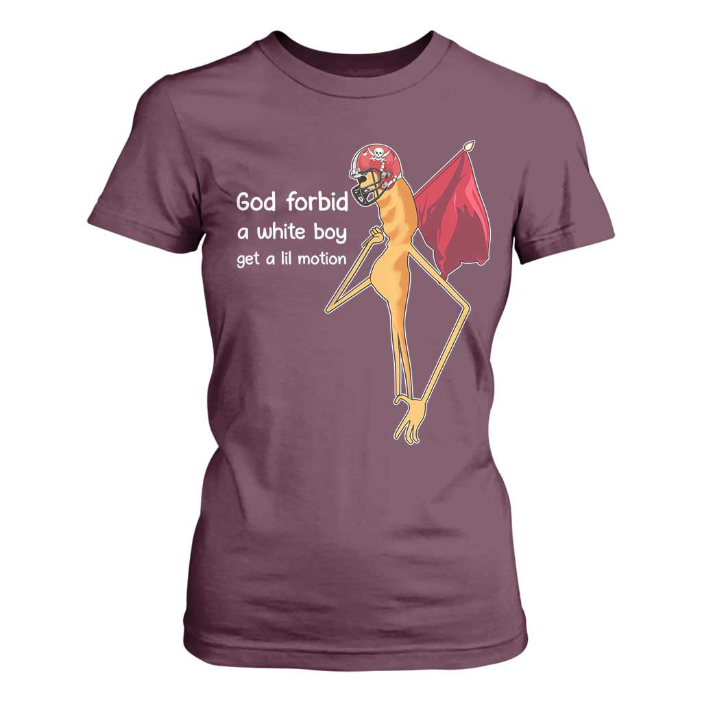 God Forbid A White Boy Get A Lil Motion T Shirt For Women Marcus The Worm Robert Meme Cosplay TS14 Maroon Print Your Wear